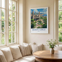 Monte Carlo Poster - Monaco Travel Art - Grand Casino Gardens Home Decor