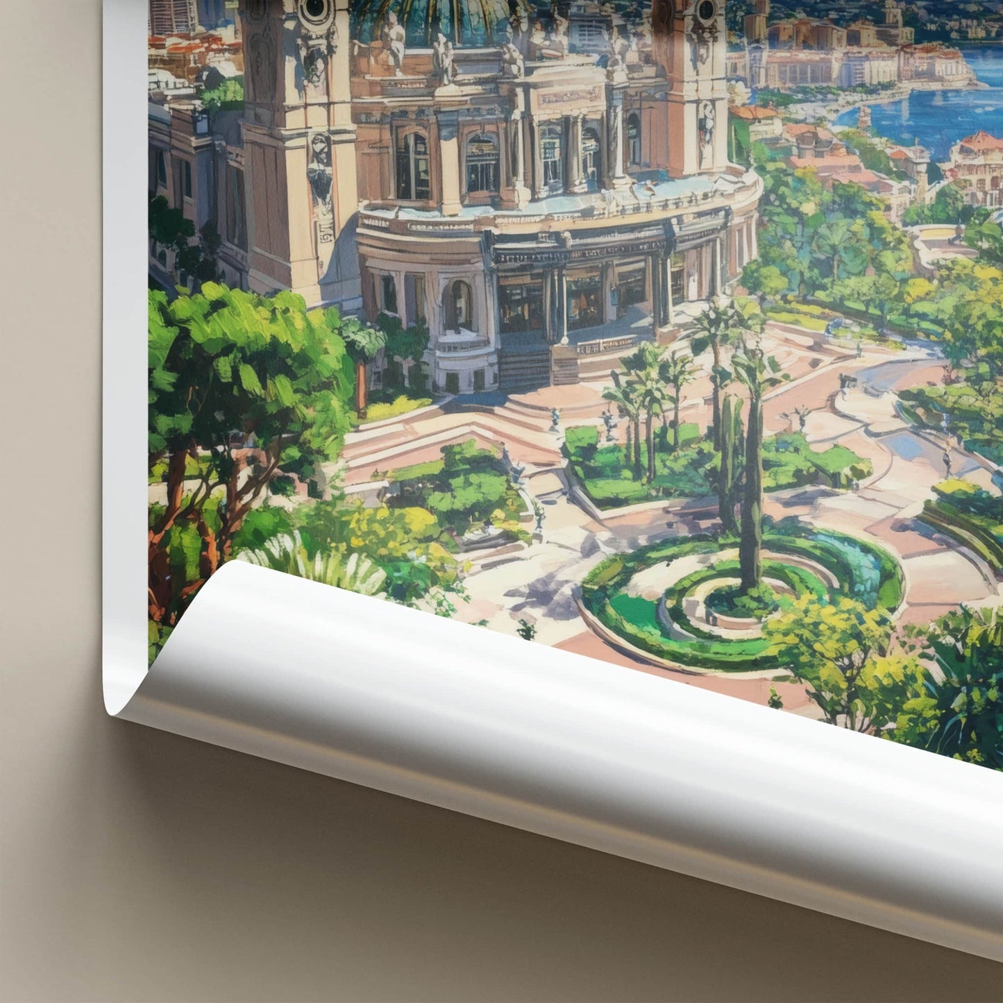 Monte Carlo Poster - Monaco Travel Art - Grand Casino Gardens Home Decor