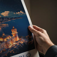 Monte Carlo Poster - Monaco Travel Art - Starry Night Cityscape Home Decor
