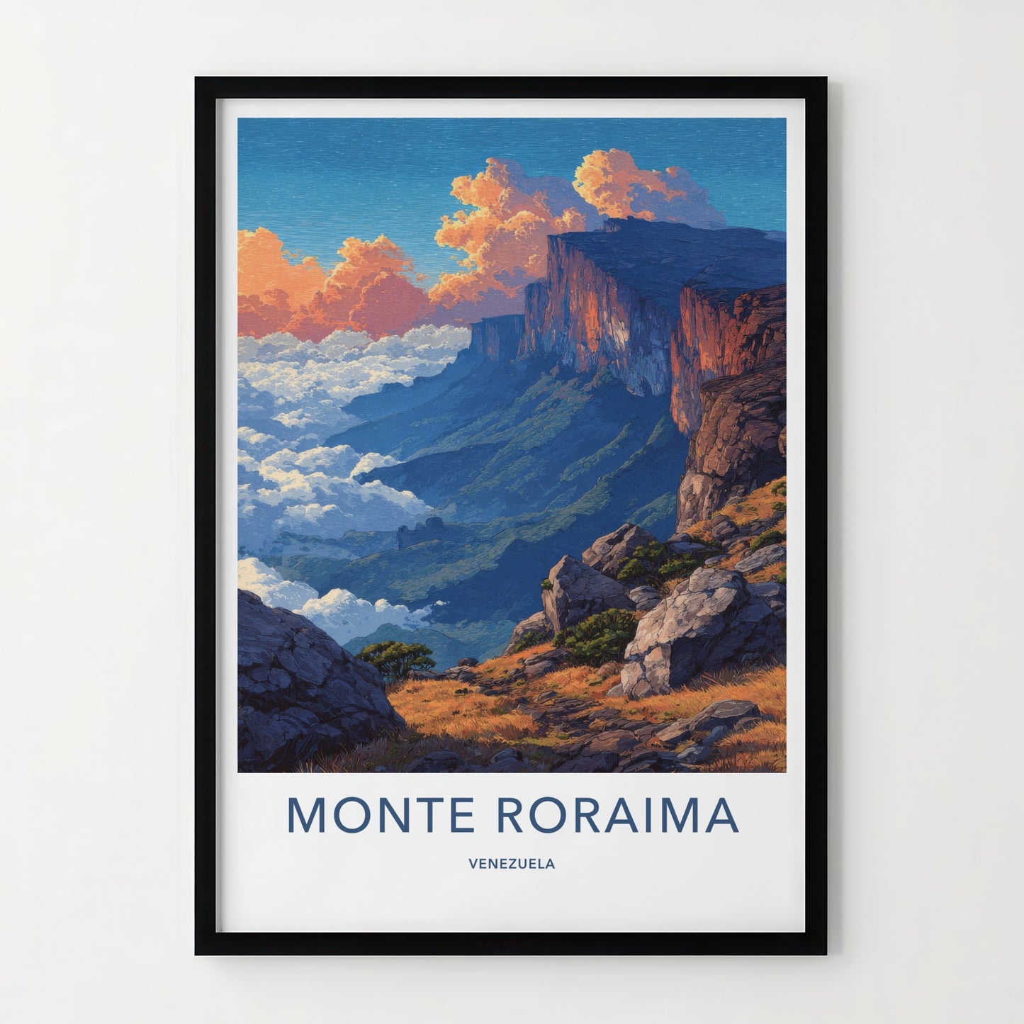 Monte Roraima Poster Venezuela Dramatic Cliffside Art Print Gallery Art