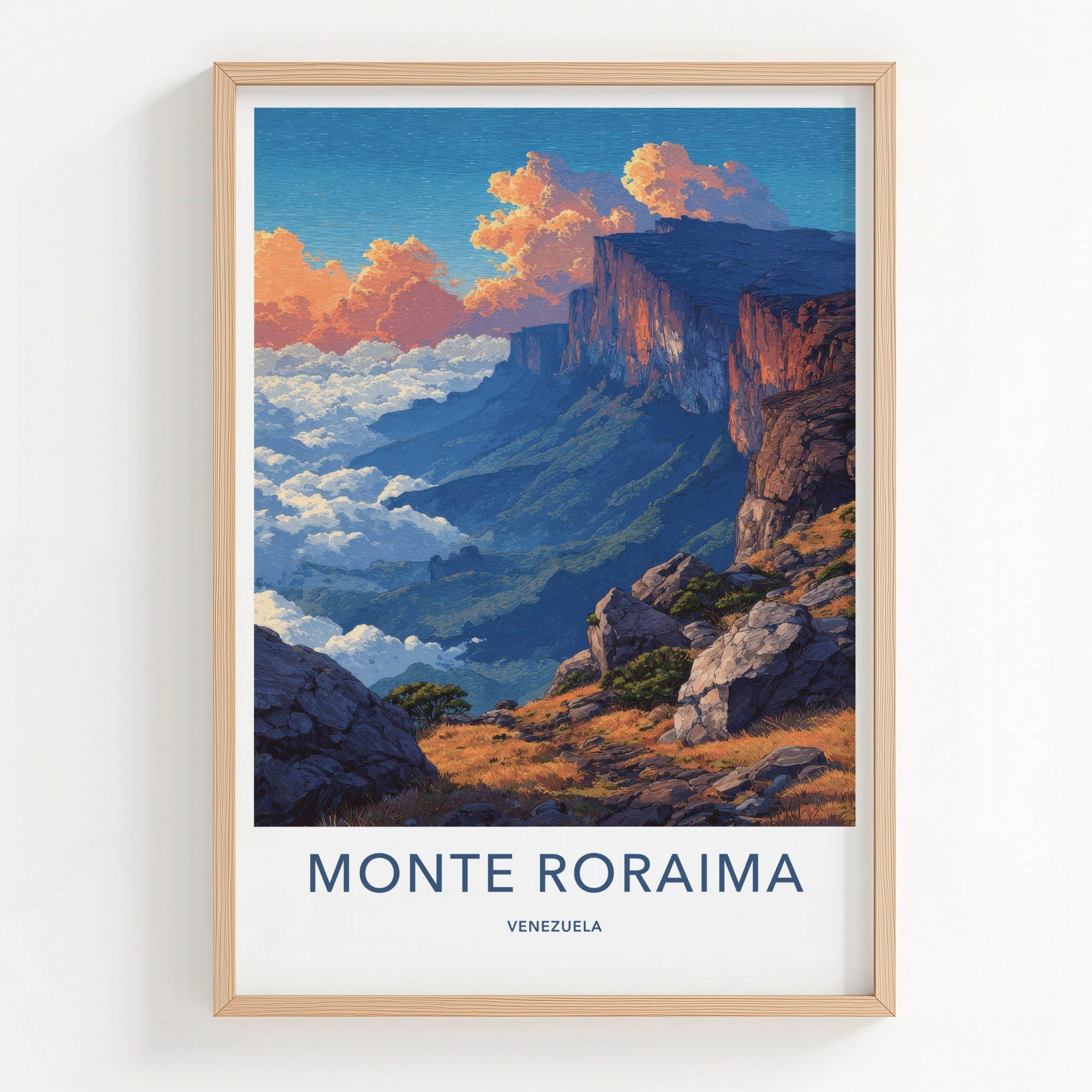Monte Roraima Poster Venezuela Dramatic Cliffside Art Print Gallery Art