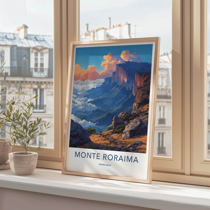 Monte Roraima Poster Venezuela Dramatic Cliffside Art Print Gallery Art