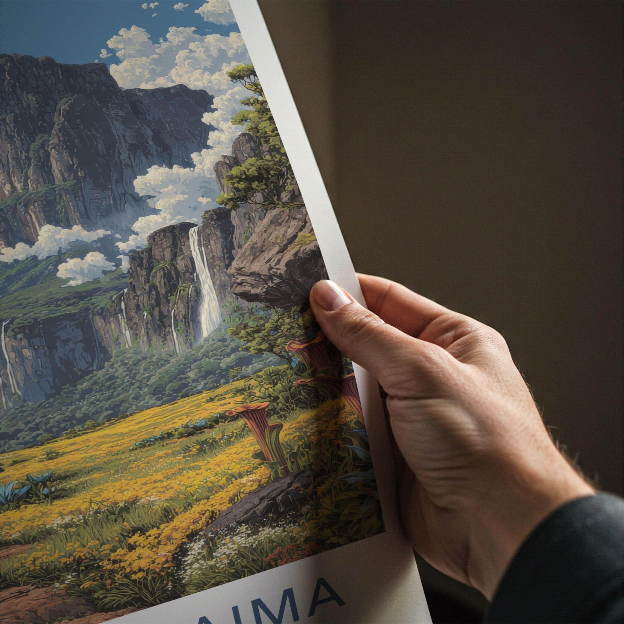 Monte Roraima Poster - Venezuela Travel Art - Flat Top Mountain Wall Decor