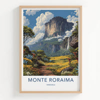 Monte Roraima Poster - Venezuela Travel Art - Flat Top Mountain Wall Decor