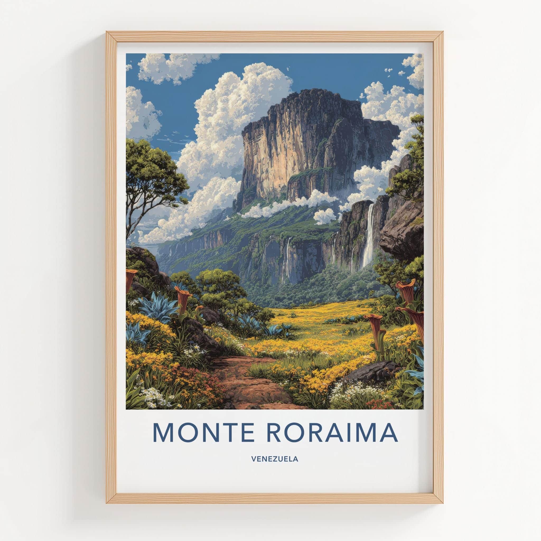 Monte Roraima Poster - Venezuela Travel Art - Flat Top Mountain Wall Decor