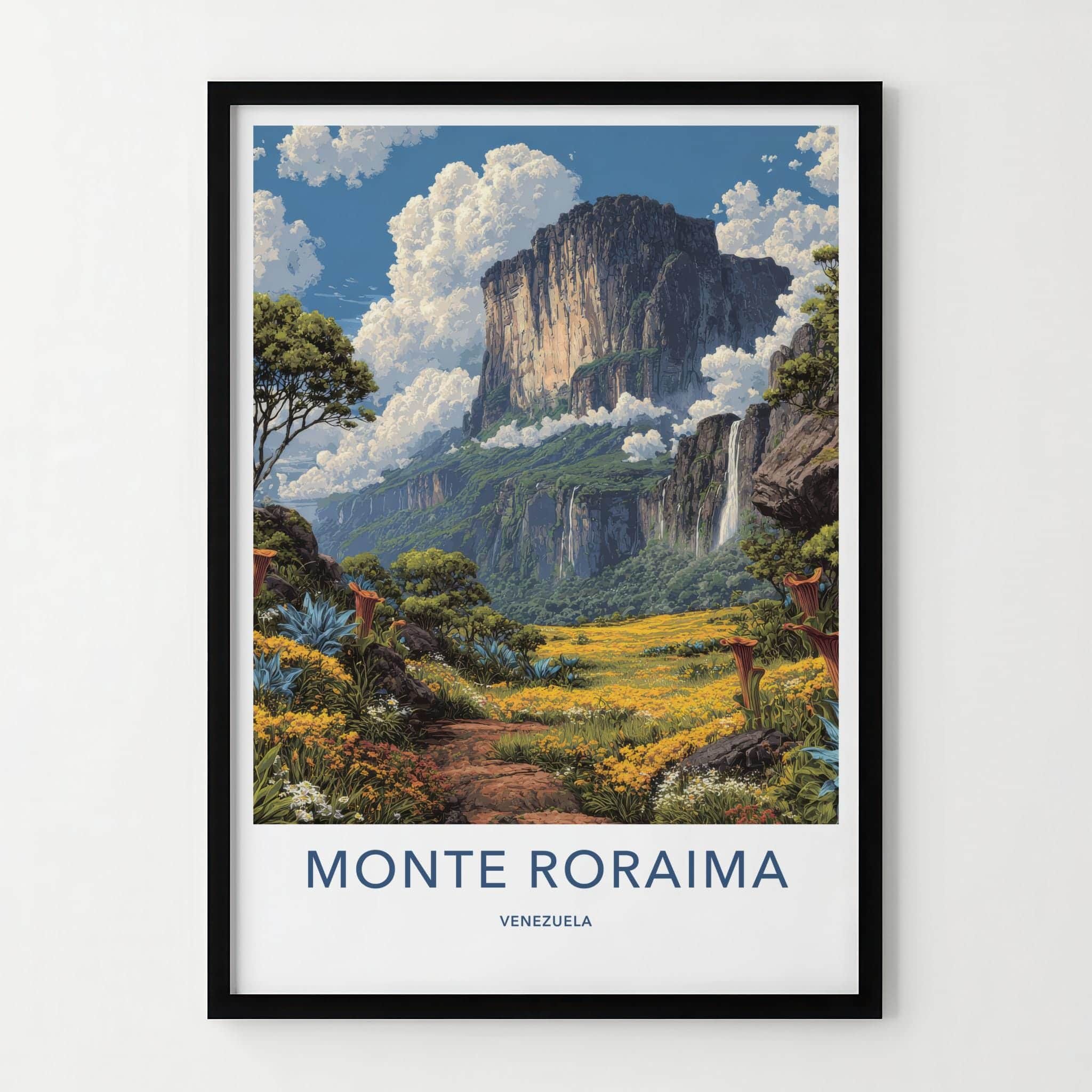 Monte Roraima Poster - Venezuela Travel Art - Flat Top Mountain Wall Decor