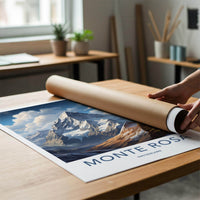Monte Rosa Poster - Majestic Alpine Mountain Wall Decor With Scenic