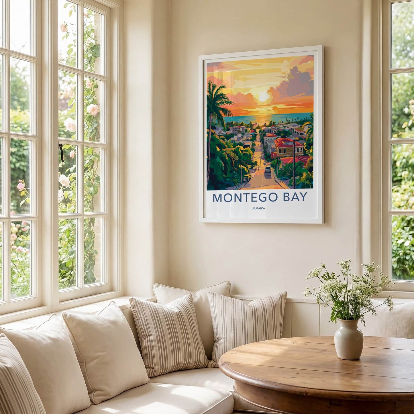 Montego Bay Poster - Jamaica Travel Art - Vibrant Ocean Vista Home Decor