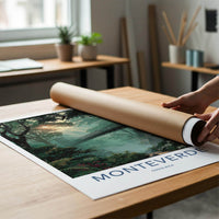 Monteverde Poster - Costa Rica Travel Art - Cloud Forest Bridge Home Decor