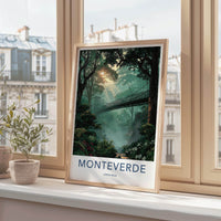 Monteverde Poster - Costa Rica Travel Art - Cloud Forest Bridge Home Decor