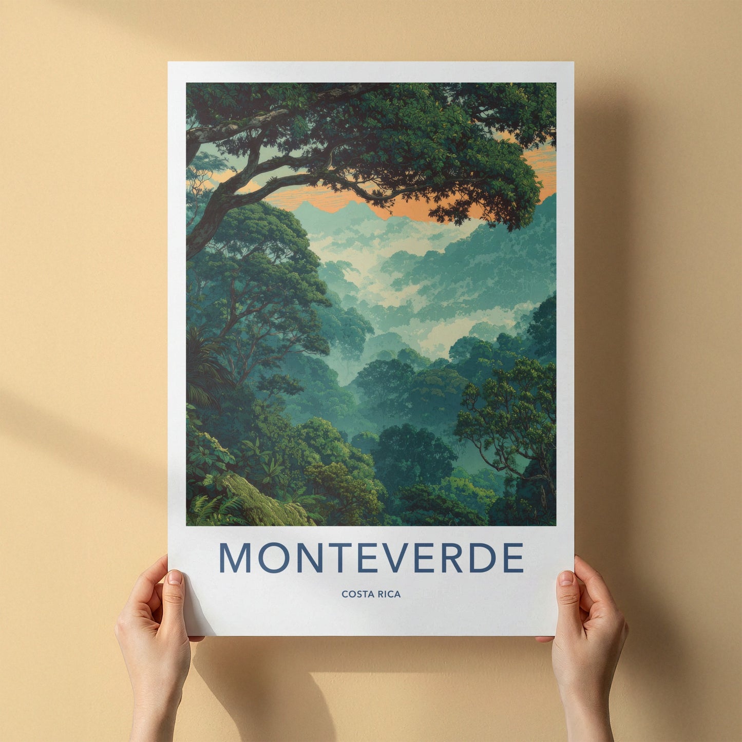 Monteverde Poster - Costa Rica Travel Art Dense Forest Home Decor