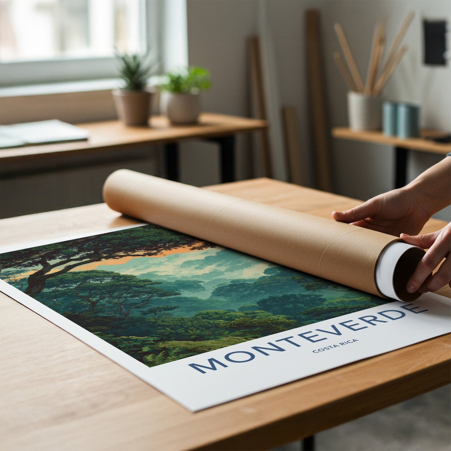 Monteverde Poster - Costa Rica Travel Art Dense Forest Home Decor
