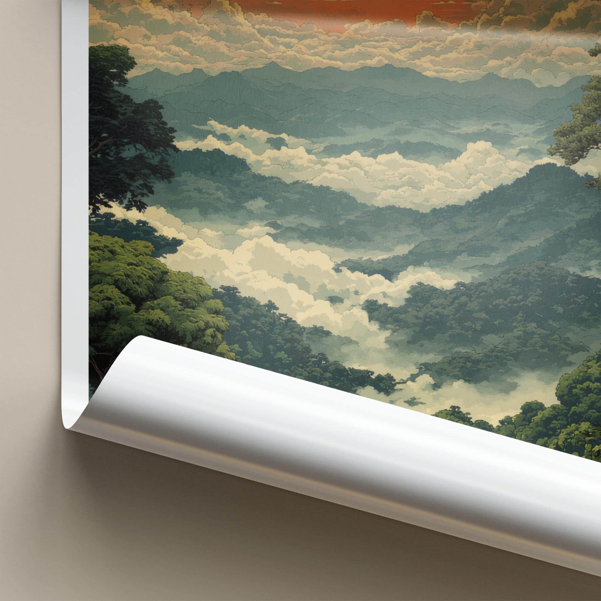 Monteverde Poster - Costa Rica Travel Art - Misty Mountain Forest Wall Decor