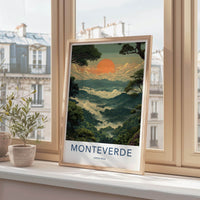 Monteverde Poster - Costa Rica Travel Art - Misty Mountain Forest Wall Decor