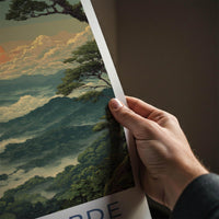 Monteverde Poster - Costa Rica Travel Art - Misty Mountain Forest Wall Decor
