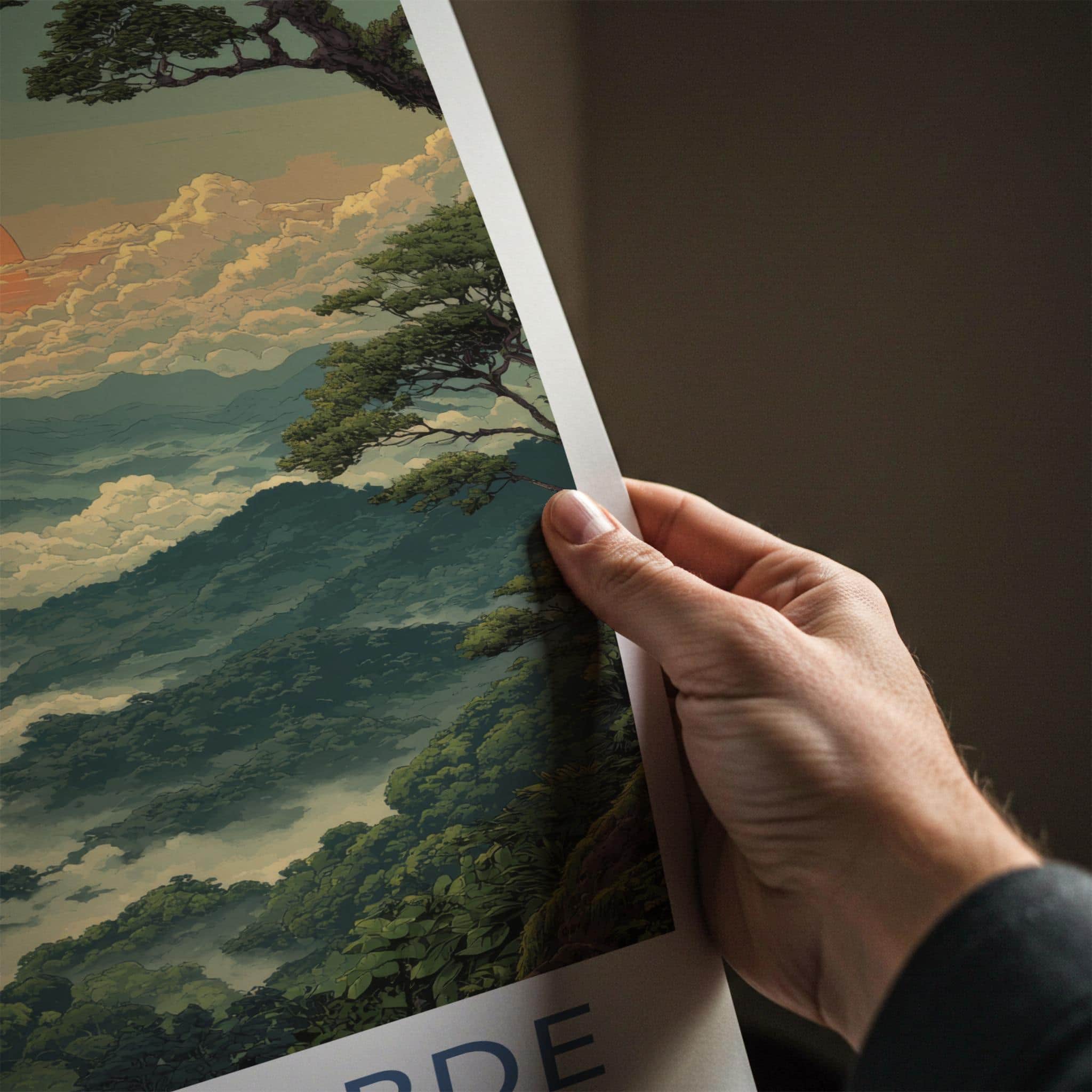 Monteverde Poster - Costa Rica Travel Art - Misty Mountain Forest Wall Decor