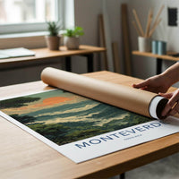 Monteverde Poster - Costa Rica Travel Art - Misty Mountain Forest Wall Decor