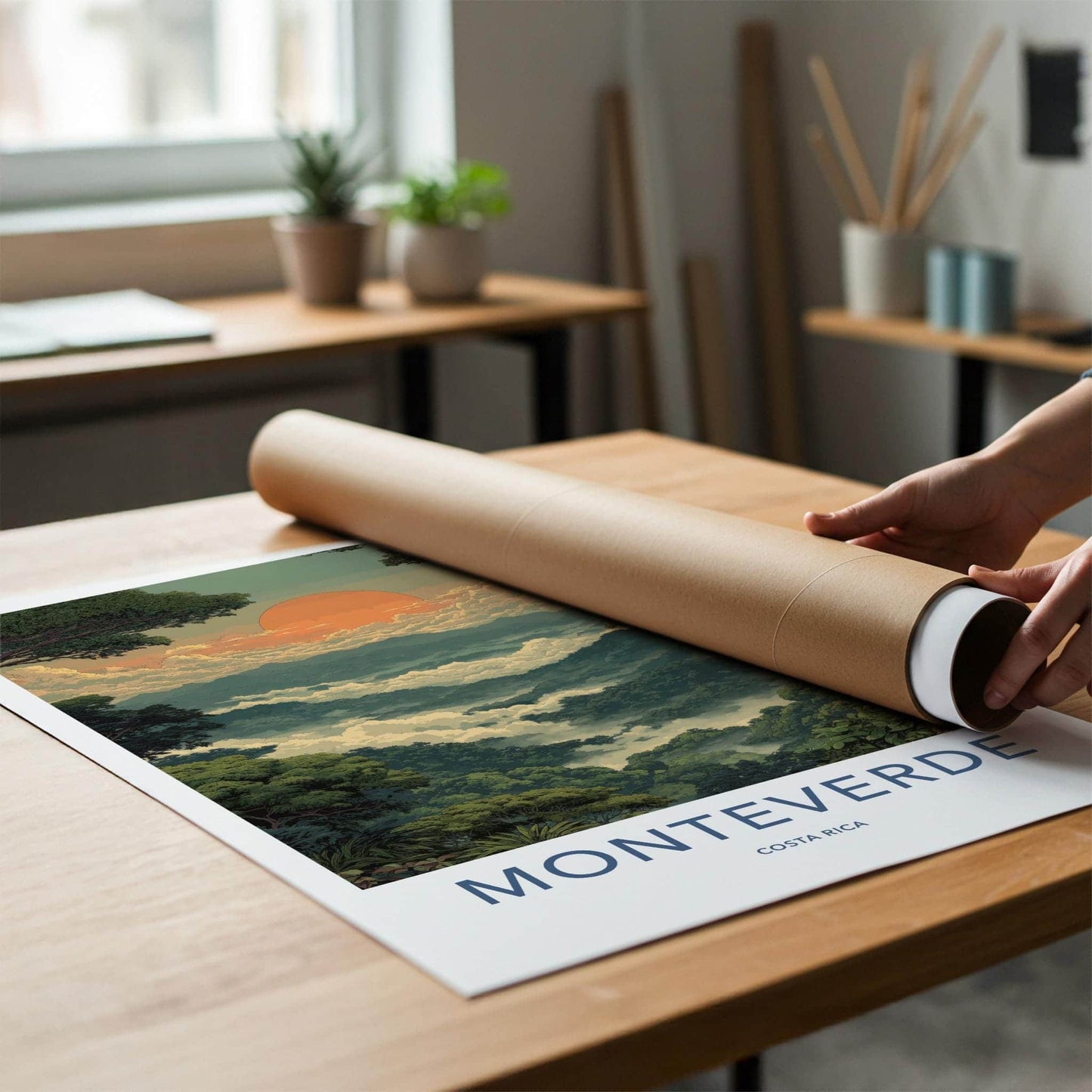 Monteverde Poster - Costa Rica Travel Art - Misty Mountain Forest Wall Decor