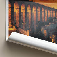 Montpellier Poster - France Travel Art - Orange Sky Aqueduct Home Decor