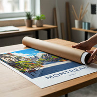 Montreal Poster - Canada Travel Art - Charming Street Scene Home Decor
