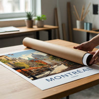Montreal Poster - Canada Travel Art - Historic City Street Home Decor