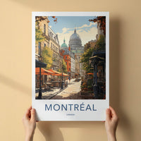 Montreal Poster - Canada Travel Art - Historic City Street Home Decor