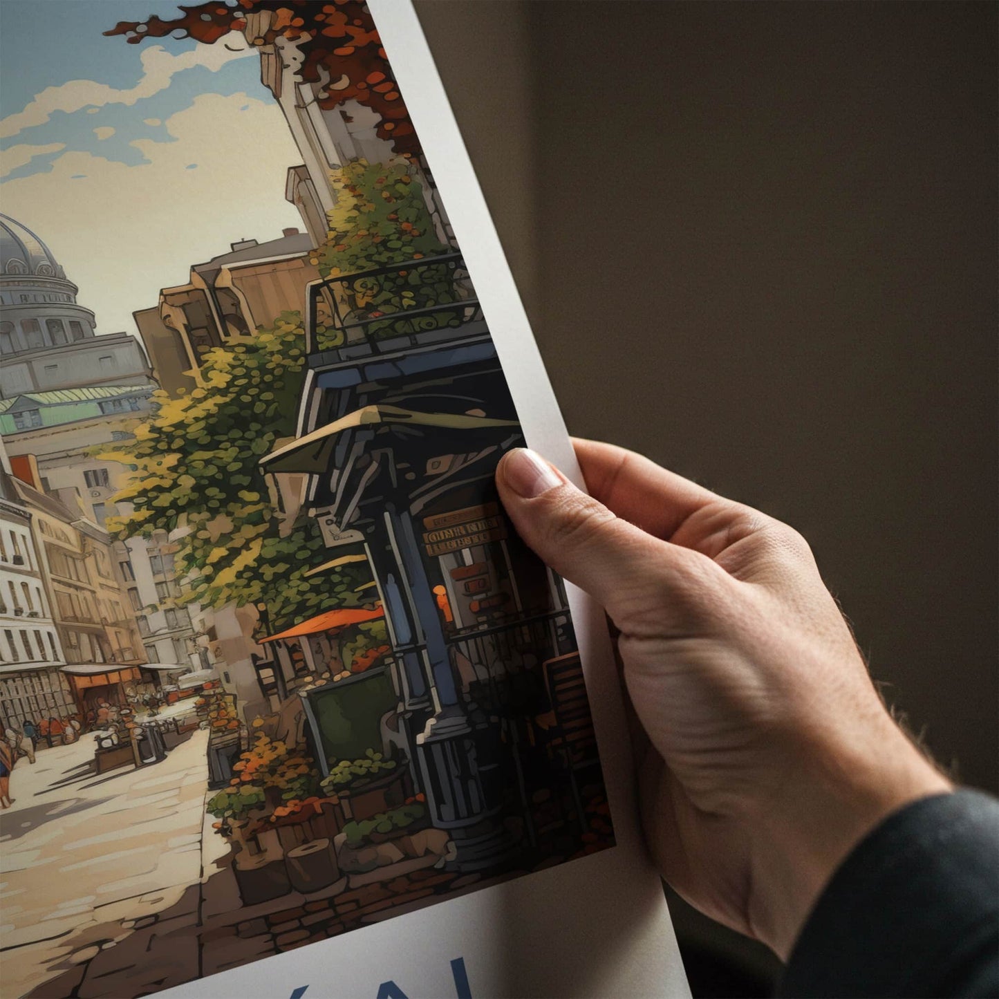 Montreal Poster - Canada Travel Art - Historic City Street Home Decor