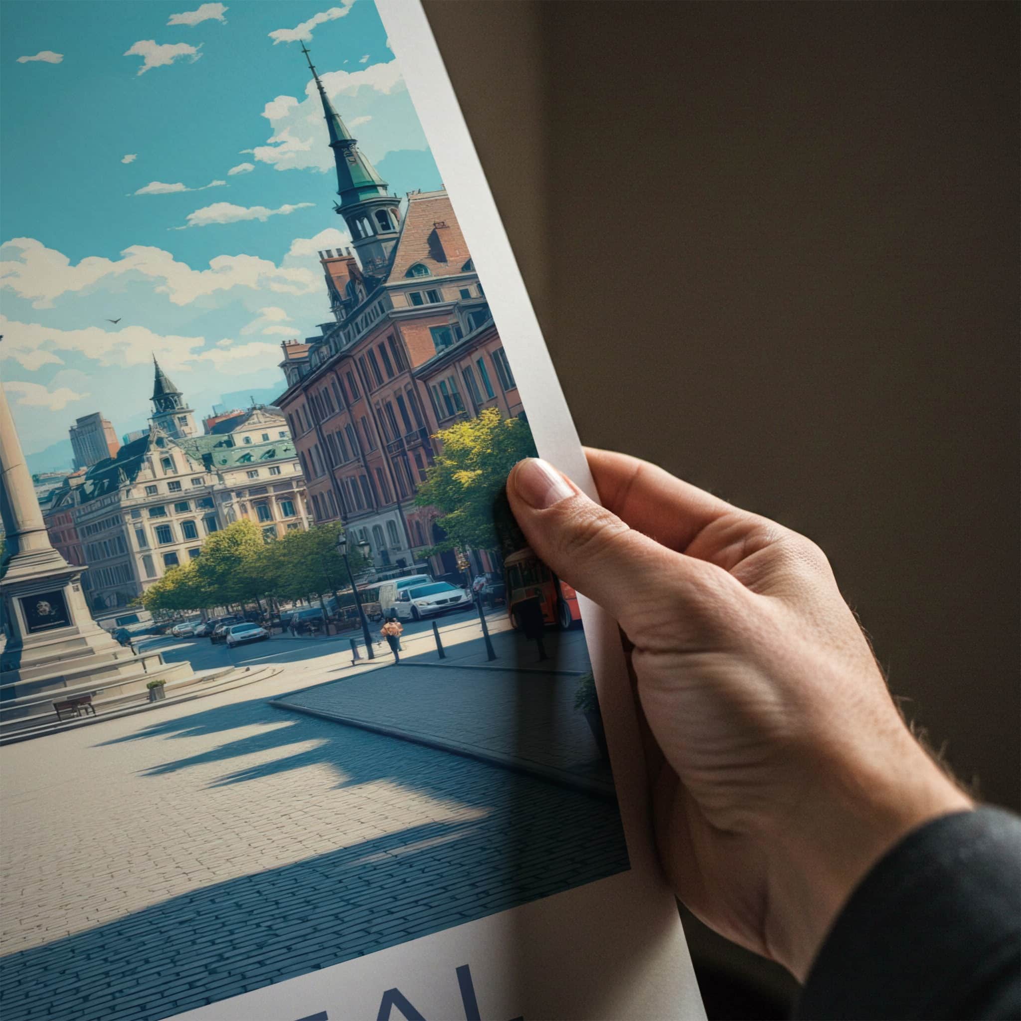 Montreal Poster - Canada Travel Art - Historic Cityscape View Home Decor
