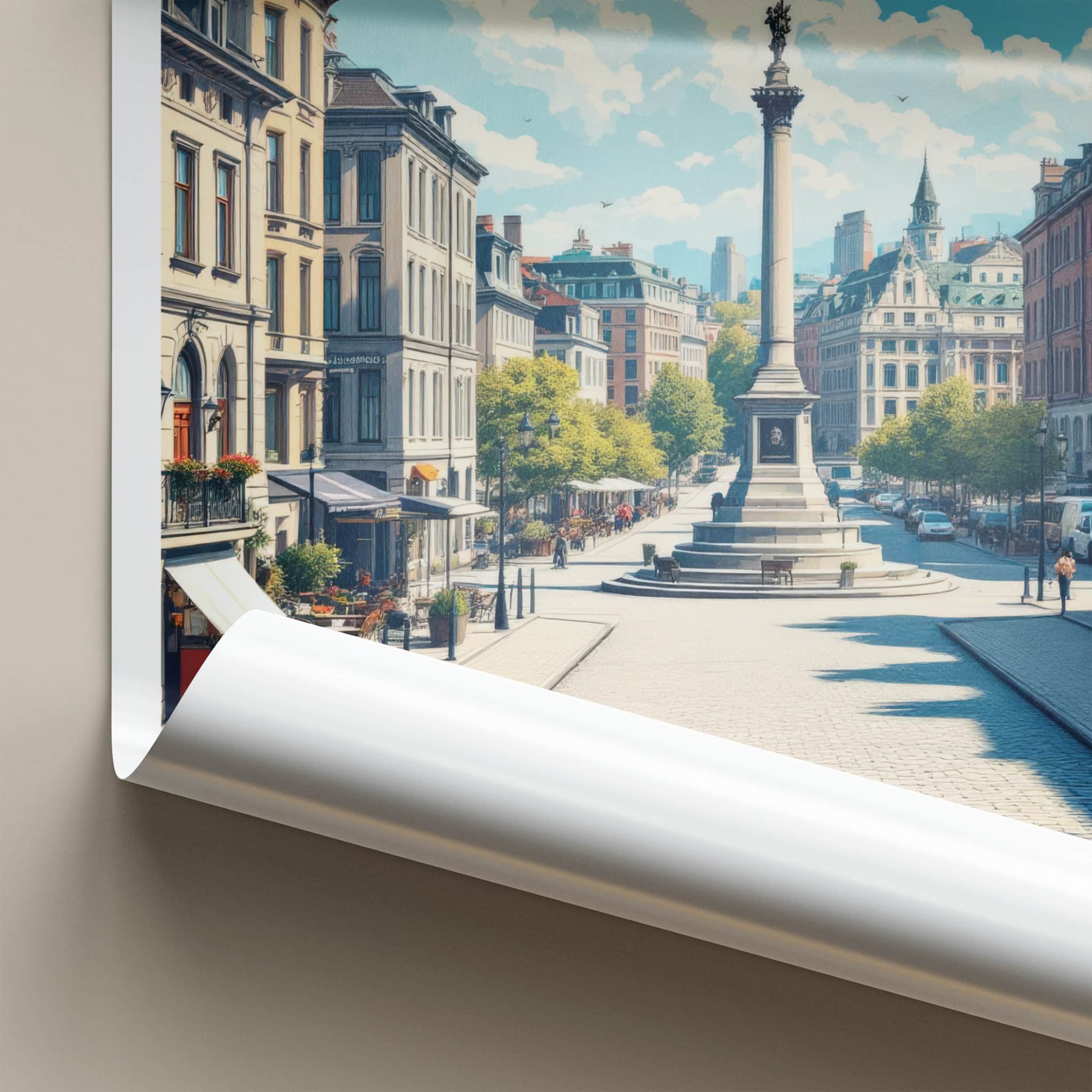 Montreal Poster - Canada Travel Art - Historic Cityscape View Home Decor