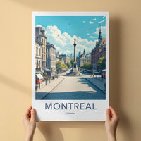 Montreal Poster - Canada Travel Art - Historic Cityscape View Home Decor
