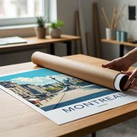 Montreal Poster - Canada Travel Art - Historic Cityscape View Home Decor