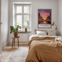 Montreal Poster - Canada Travel Art - Vibrant City Sunset Home Decor