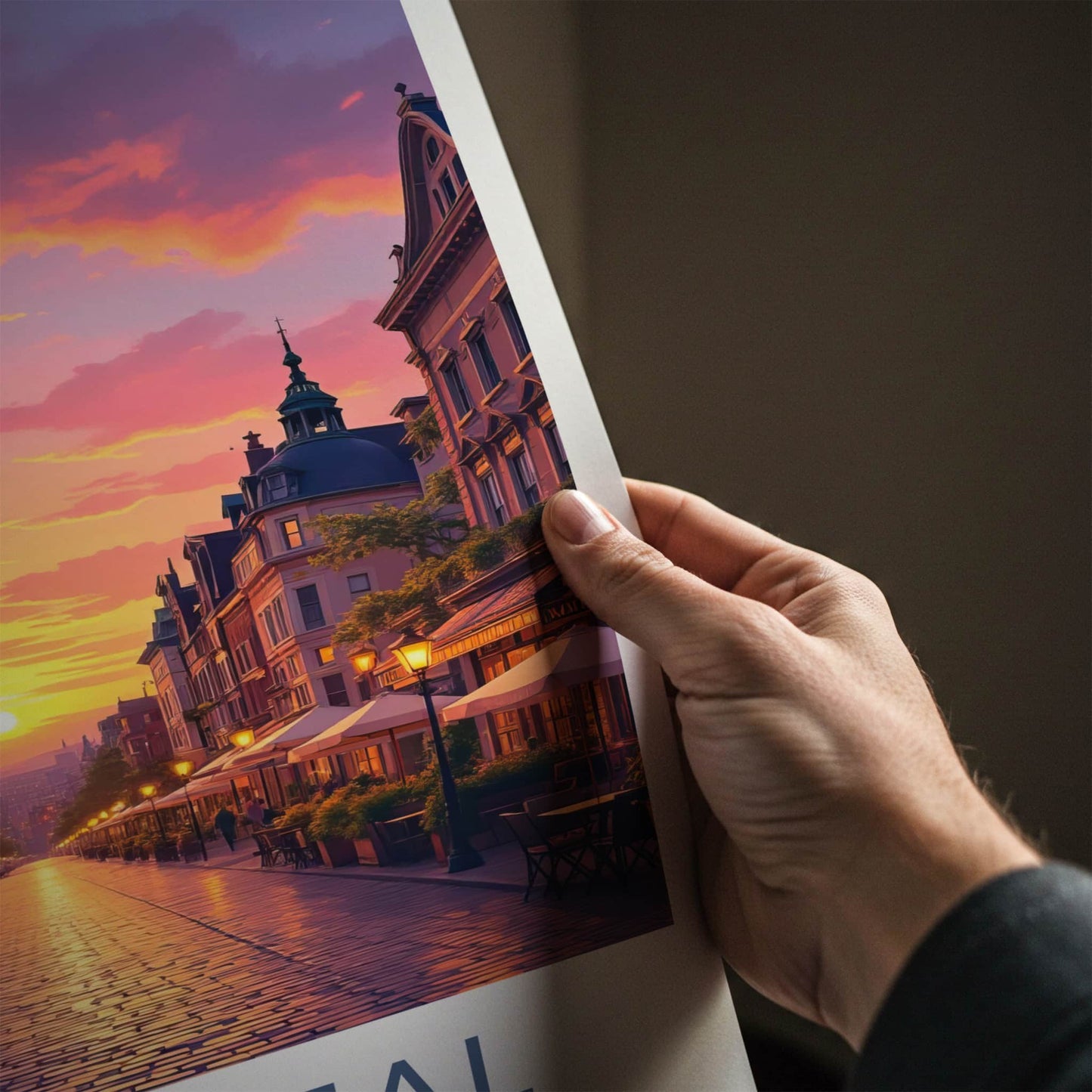 Montreal Poster - Canada Travel Art - Vibrant City Sunset Home Decor