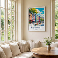 Montreal Poster - Canada Travel Art - Vibrant Cityscape Scene Home Decor