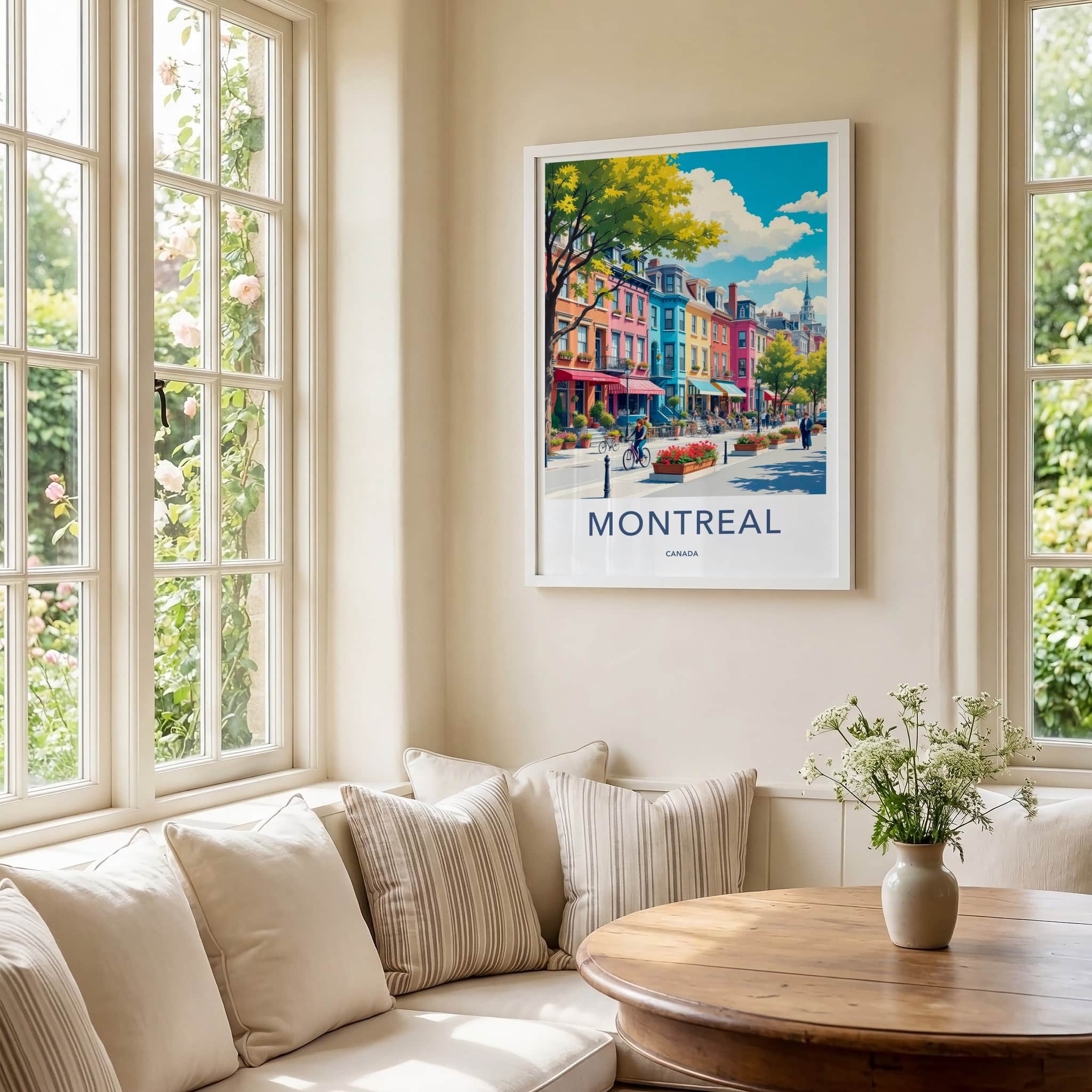 Montreal Poster - Canada Travel Art - Vibrant Cityscape Scene Home Decor