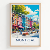 Montreal Poster - Canada Travel Art - Vibrant Cityscape Scene Home Decor