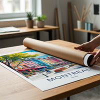Montreal Poster - Canada Travel Art - Vibrant Cityscape Scene Home Decor