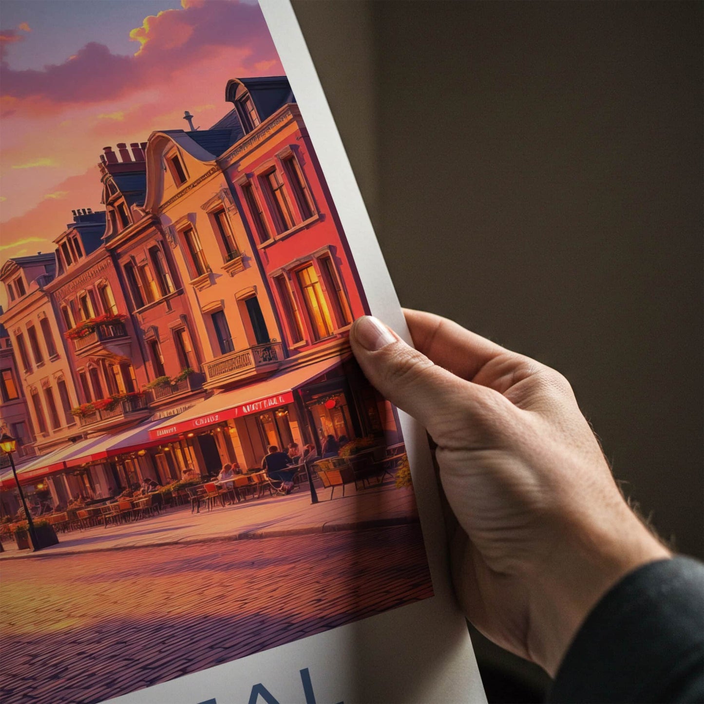 Montreal Poster - Canada Travel Art - Vibrant Sunset Street Home Decor
