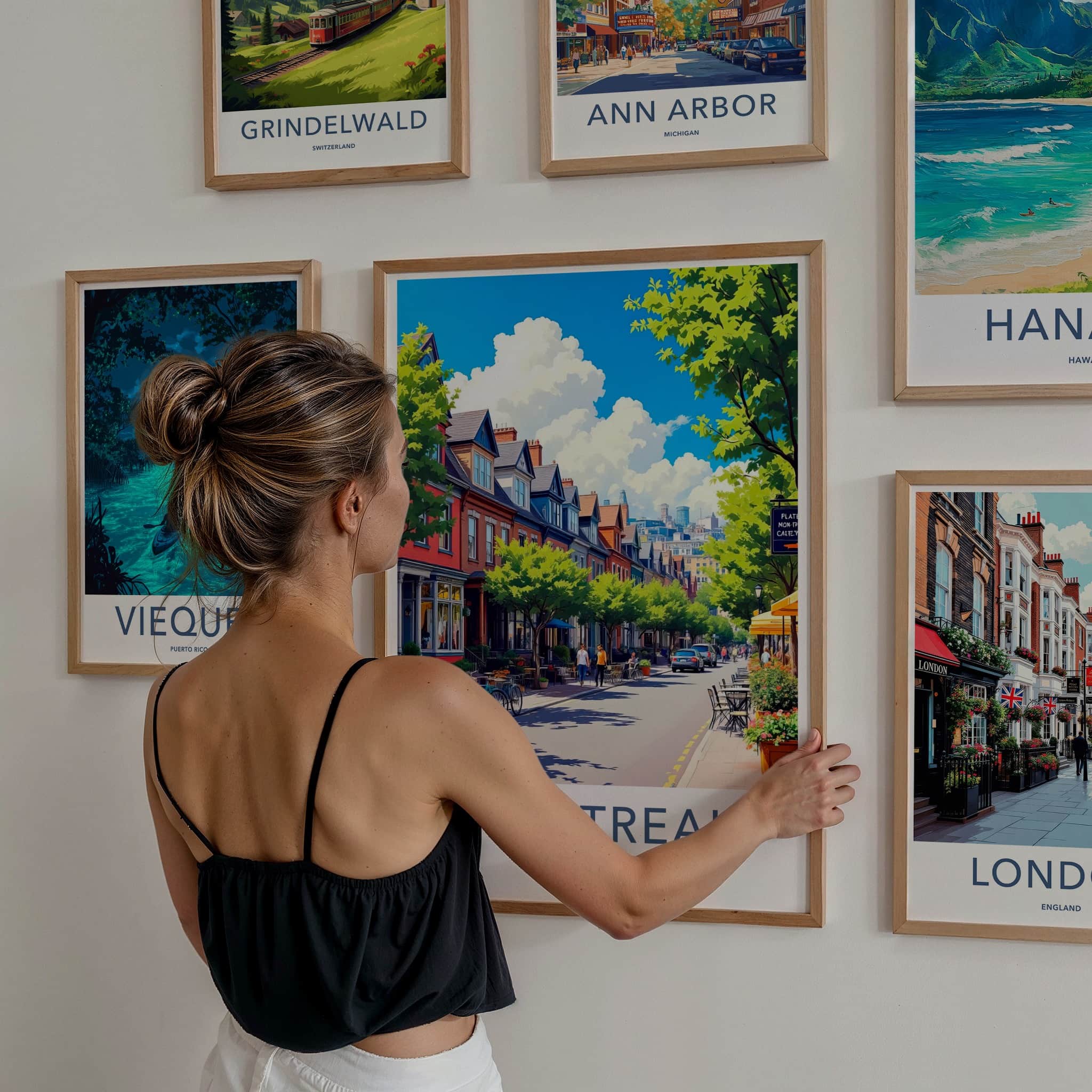 Montreal Poster - Canada Travel Art - Vibrant Urban Street Home Decor