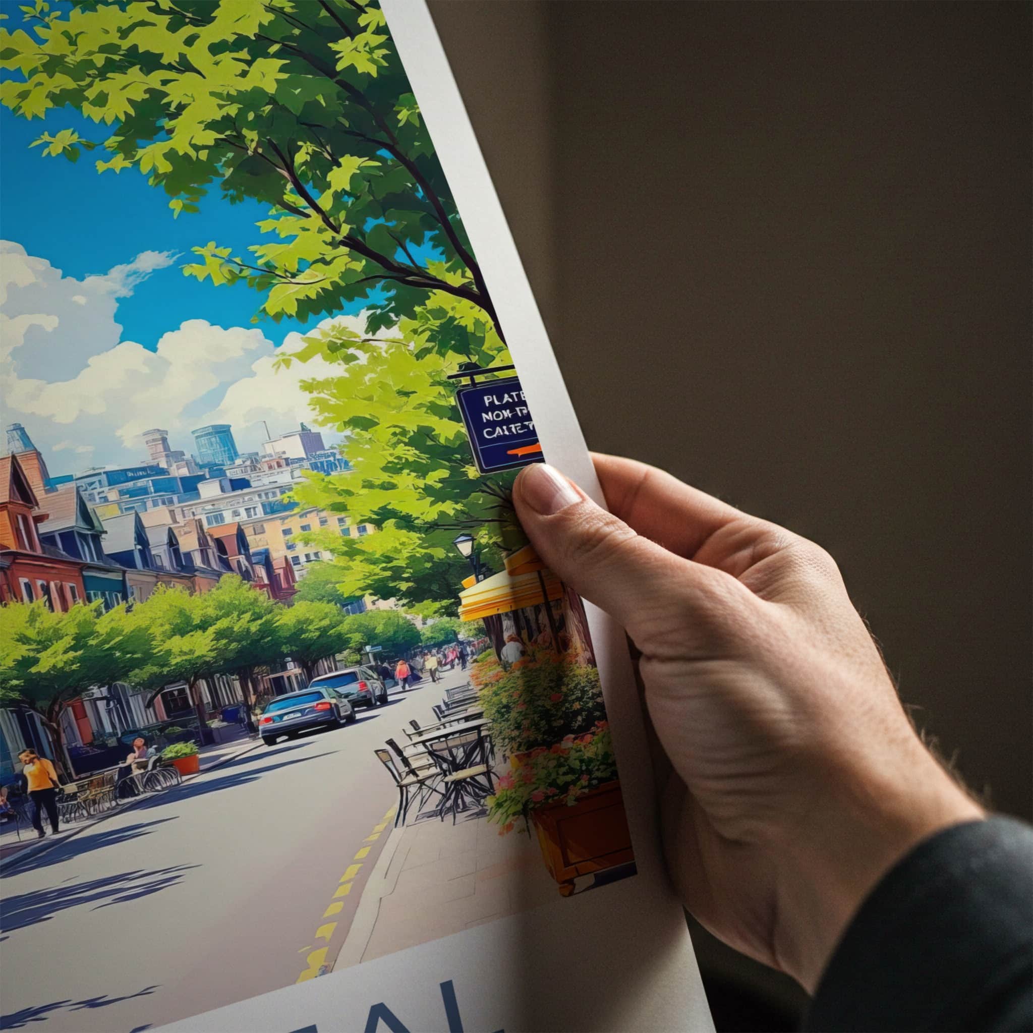 Montreal Poster - Canada Travel Art - Vibrant Urban Street Home Decor
