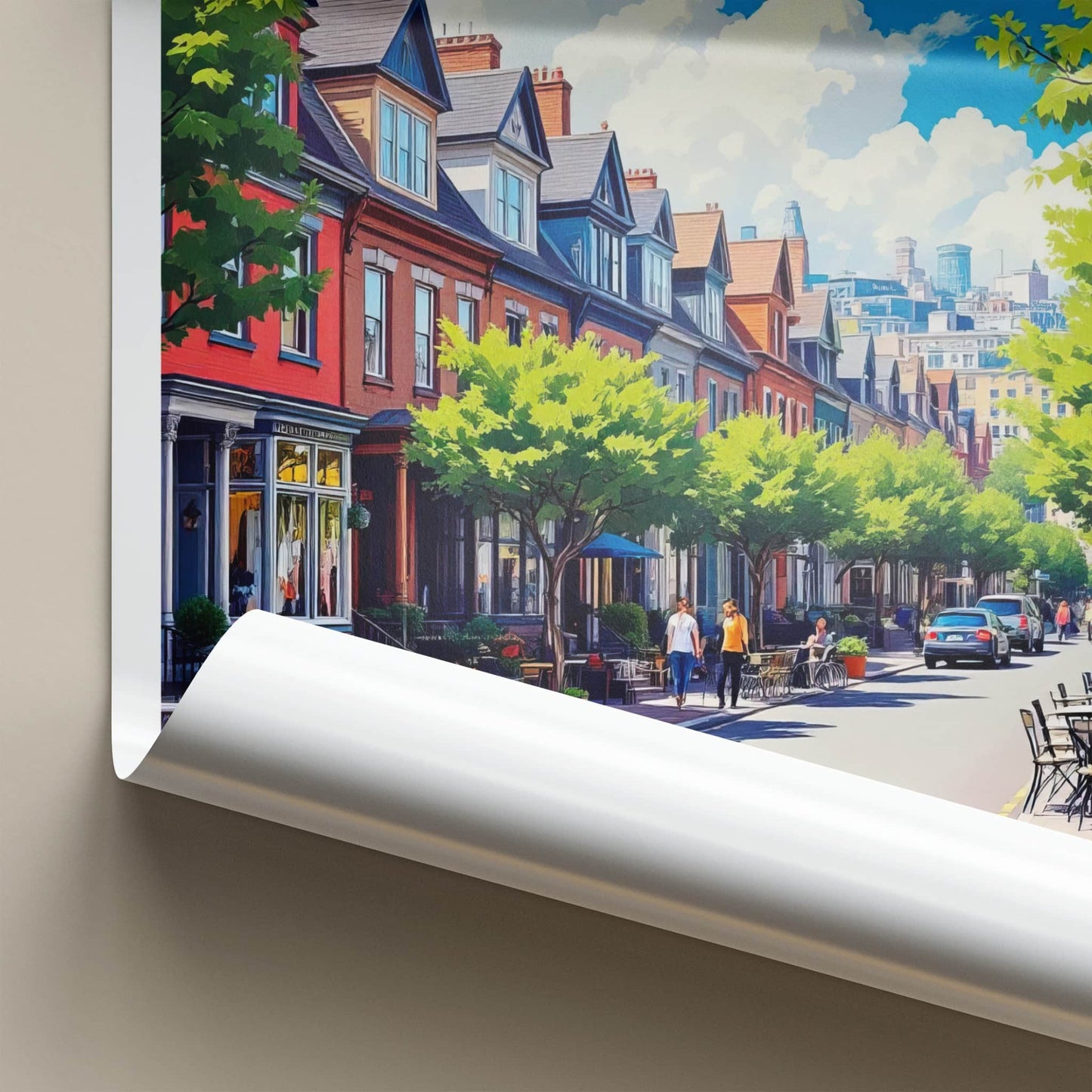 Montreal Poster - Canada Travel Art - Vibrant Urban Street Home Decor