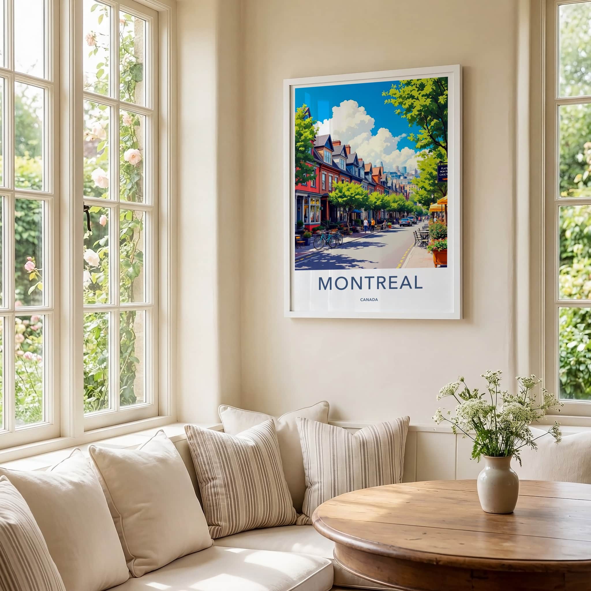 Montreal Poster - Canada Travel Art - Vibrant Urban Street Home Decor