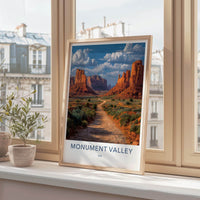 Monument Valley Poster - Arizona Art Print - Winding Desert Road Home Decor