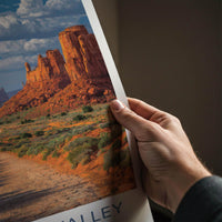 Monument Valley Poster - Arizona Art Print - Winding Desert Road Home Decor