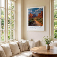 Monument Valley Poster - Arizona Art Print - Winding Desert Road Home Decor
