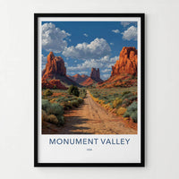 Monument Valley Poster - Arizona Travel Art - Desert Road Majestic Home Decor