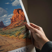 Monument Valley Poster - Arizona Travel Art - Desert Road Majestic Home Decor