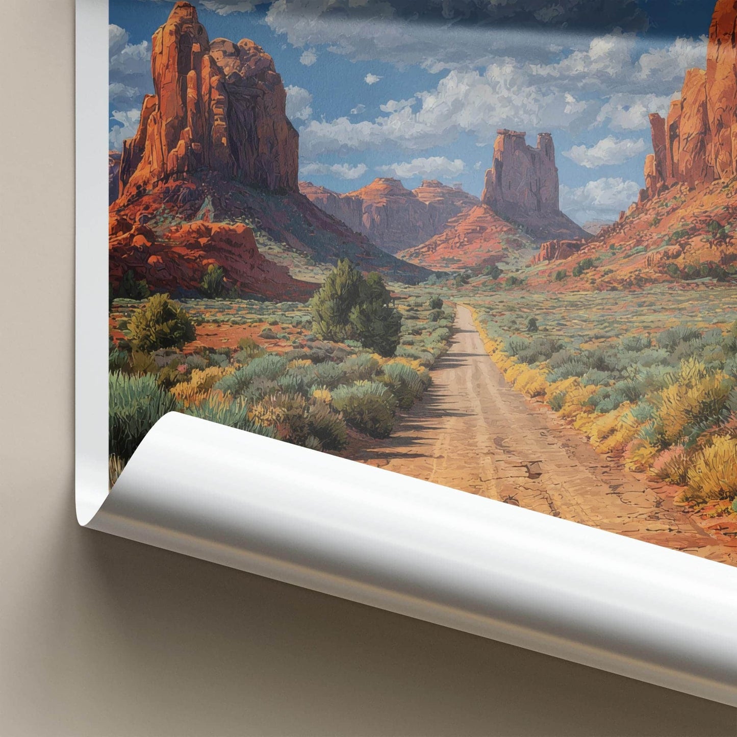 Monument Valley Poster - Arizona Travel Art - Desert Road Majestic Home Decor