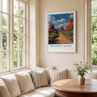 Monument Valley Poster - Arizona Travel Art - Desert Road Majestic Home Decor