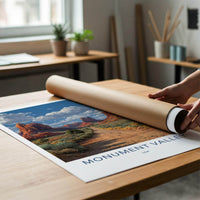 Monument Valley Poster - Arizona Travel Art - Desert Road Majestic Home Decor